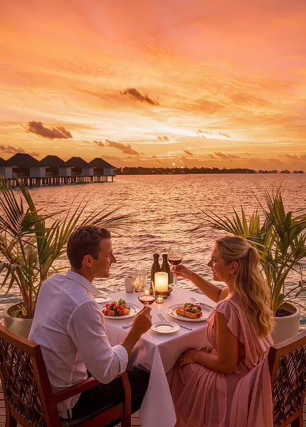 All Inclusive Restaurant &uuml;ber dem Meer Malediven