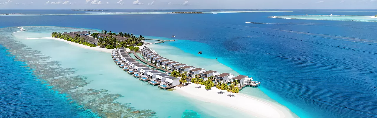 Malediven Insel aus der Luft